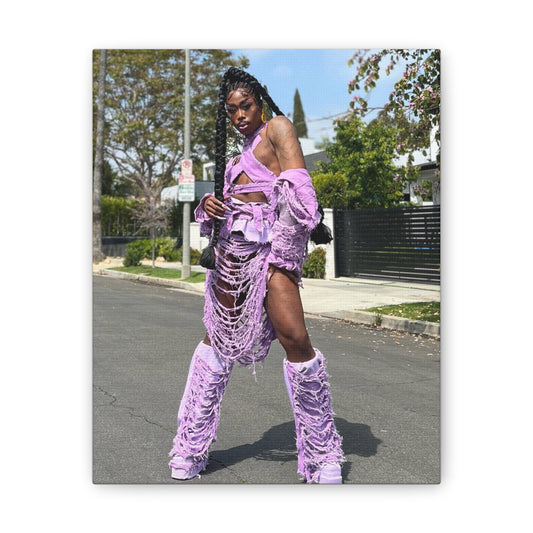 MO ISSA BRAT DOLL Canvas Wall Art, Stylish Home Decor, Trendy Art Print, Aesthetic Wall Decor, Modern Living Room Art, Unique Gift Idea