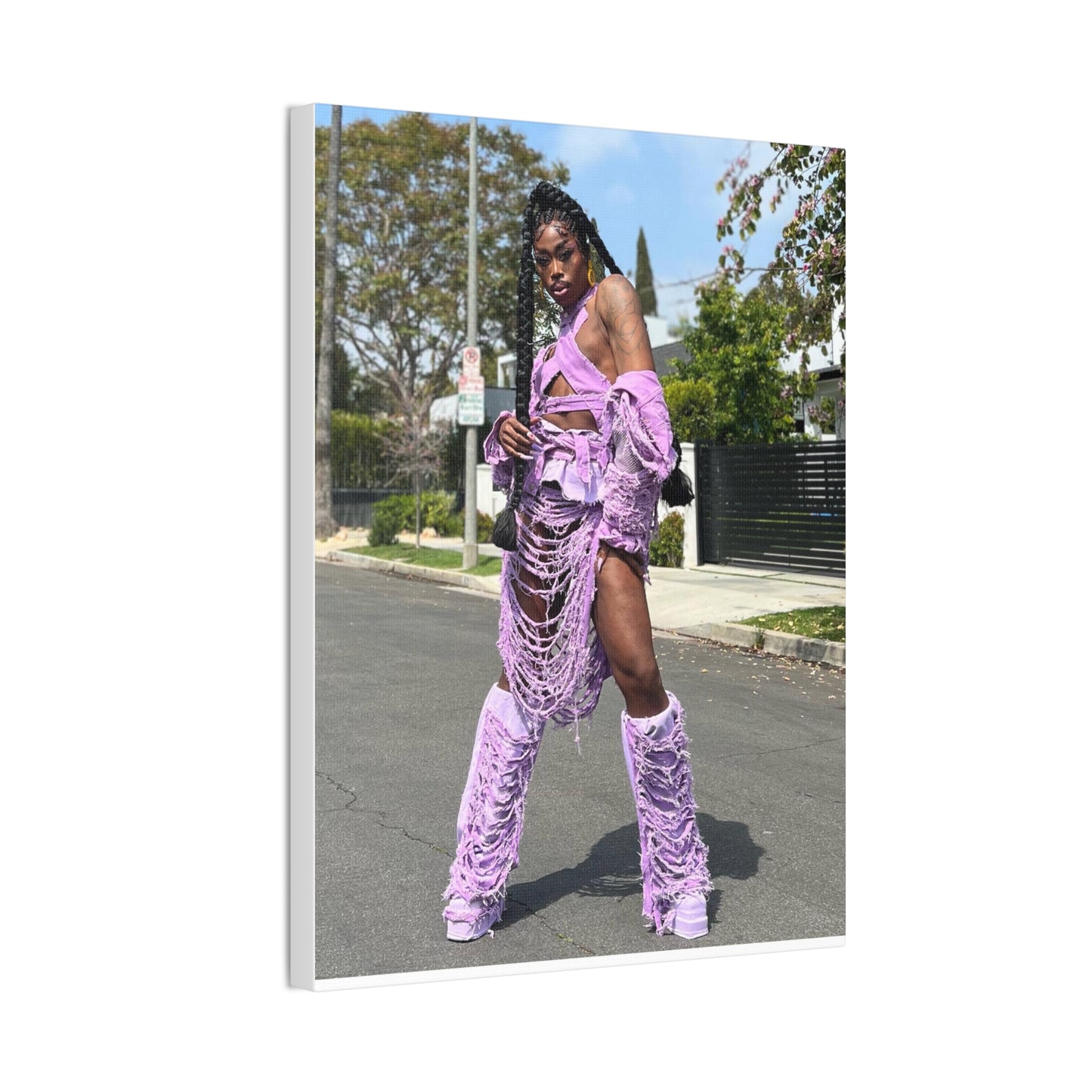 MO ISSA BRAT DOLL Canvas Wall Art, Stylish Home Decor, Trendy Art Print, Aesthetic Wall Decor, Modern Living Room Art, Unique Gift Idea