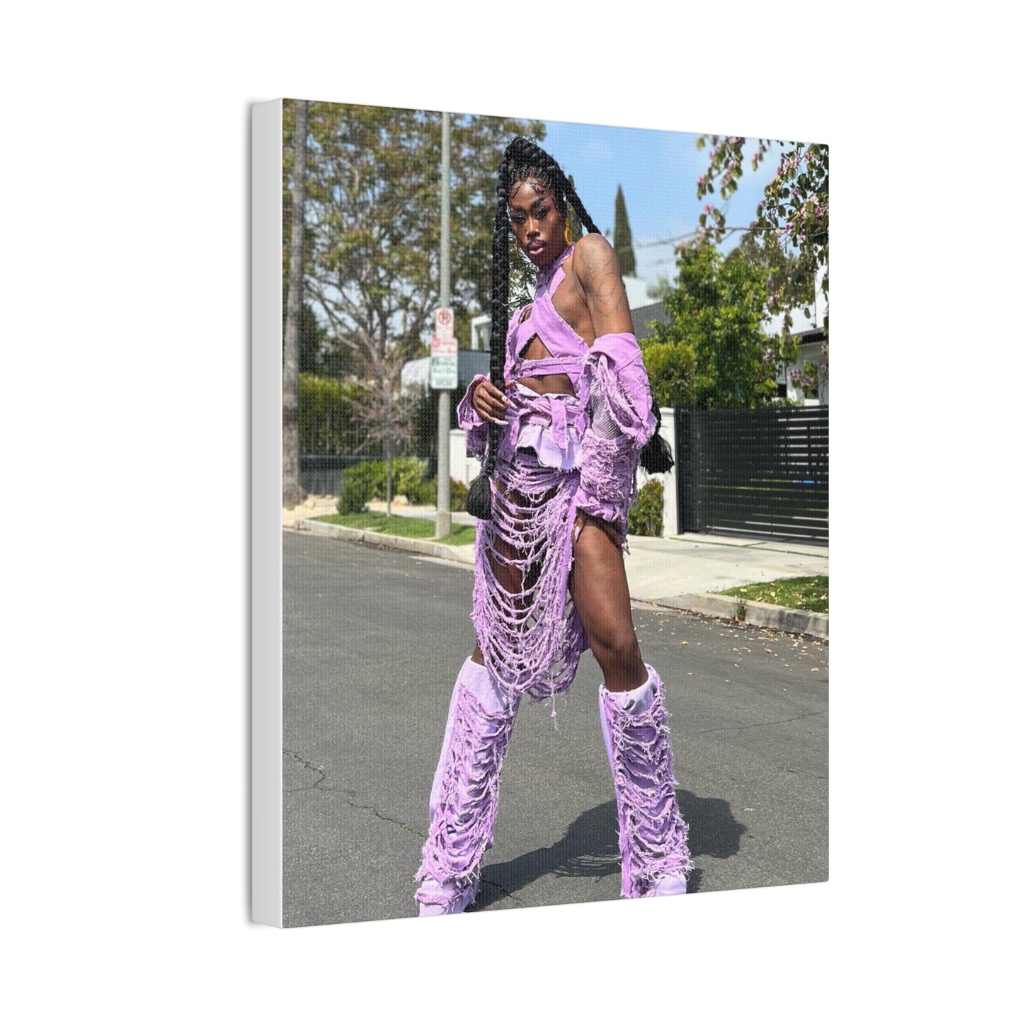 MO ISSA BRAT DOLL Canvas Wall Art, Stylish Home Decor, Trendy Art Print, Aesthetic Wall Decor, Modern Living Room Art, Unique Gift Idea