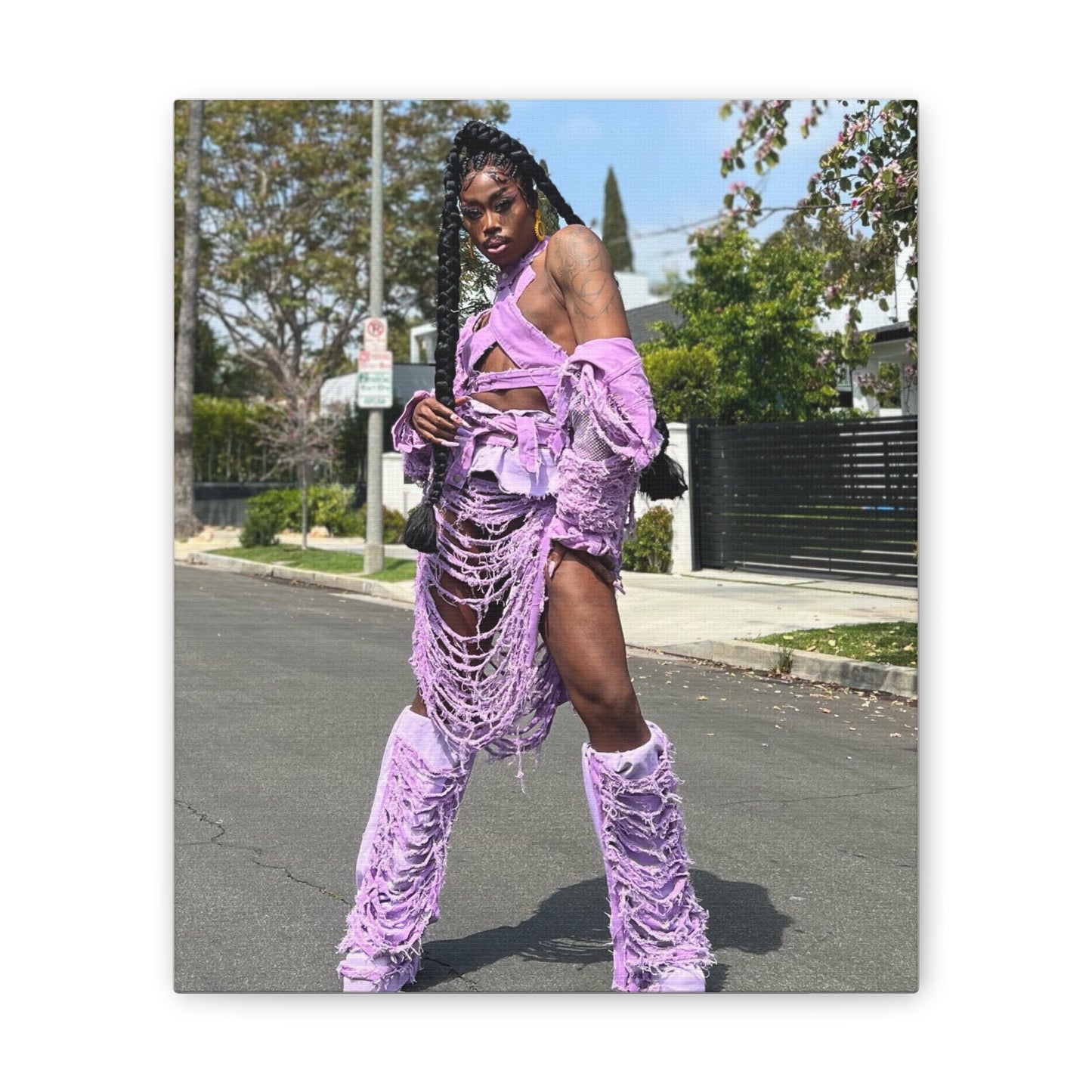 MO ISSA BRAT DOLL Canvas Wall Art, Stylish Home Decor, Trendy Art Print, Aesthetic Wall Decor, Modern Living Room Art, Unique Gift Idea